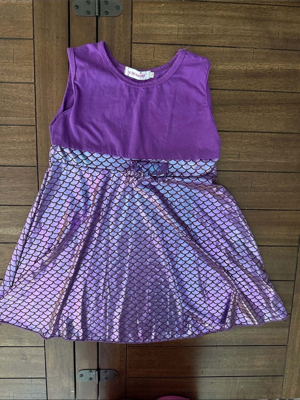 Amazon Purple Mermaid-Scale Casual Girls Dress